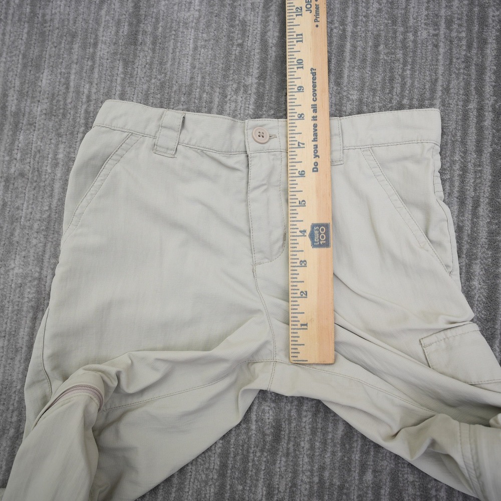 Columbia Omni-Shade Convertible Pants Tan Zip Off Hiking Cargo Boys Size 8 - Picture 5 of 10